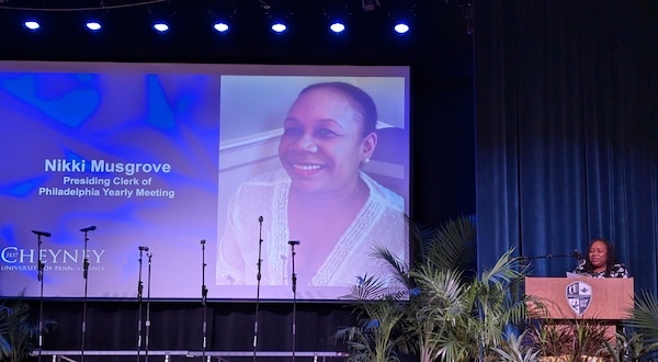 Nikki Mosgrove presenting at 188 Founders Day Celebration at Cheyney University